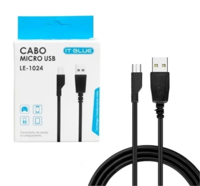 15207599070_sg-11134201-22110-u6fb9yhir2jv30.jpg Cabo de Carregamento e Transmissão de Dados Micro USB It-Blue Le-1024 - Imagem 1
