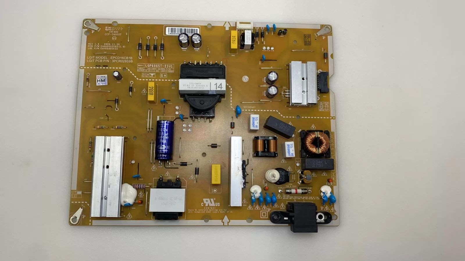 WhatsApp Image 2023-12-01 at 16.14.24 Placa Fonte Tv Lg 60up7750psb | Eax69502502 - Imagem 1