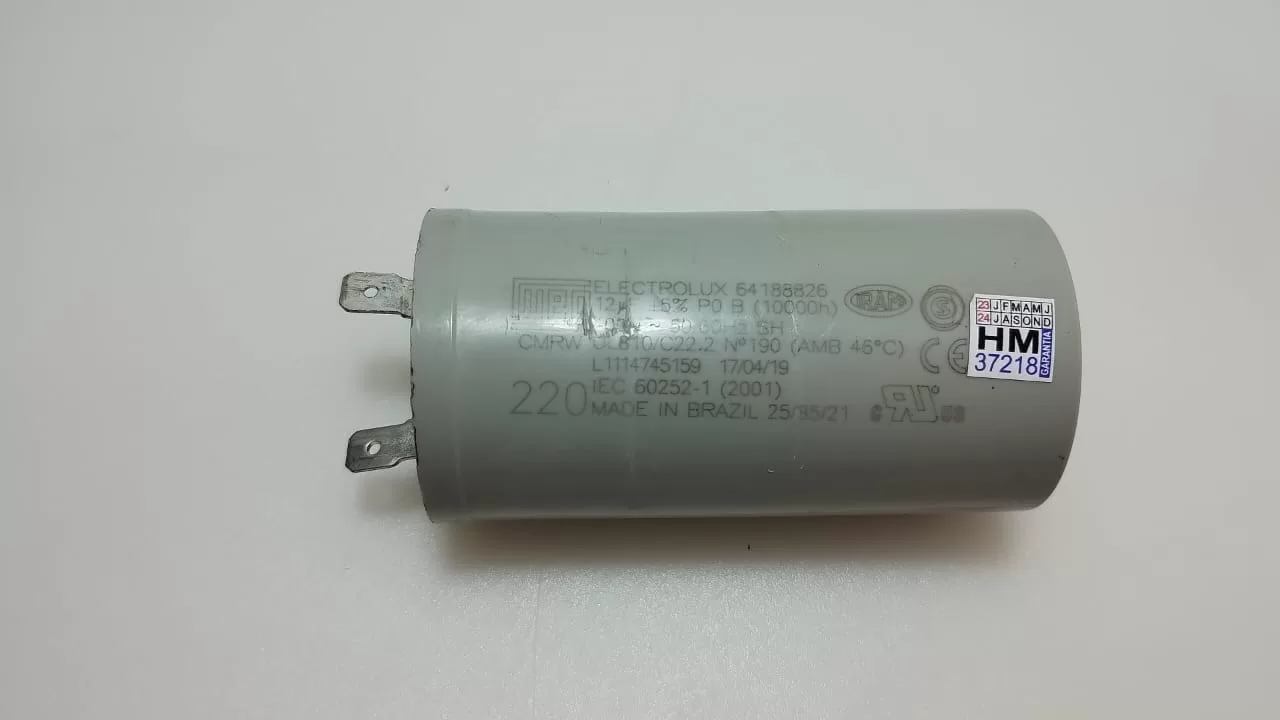 Capacitor Lavadora Electrolux 64188826 220v Capacitor Lavadora Electrolux 64188826 220v - Imagem 1