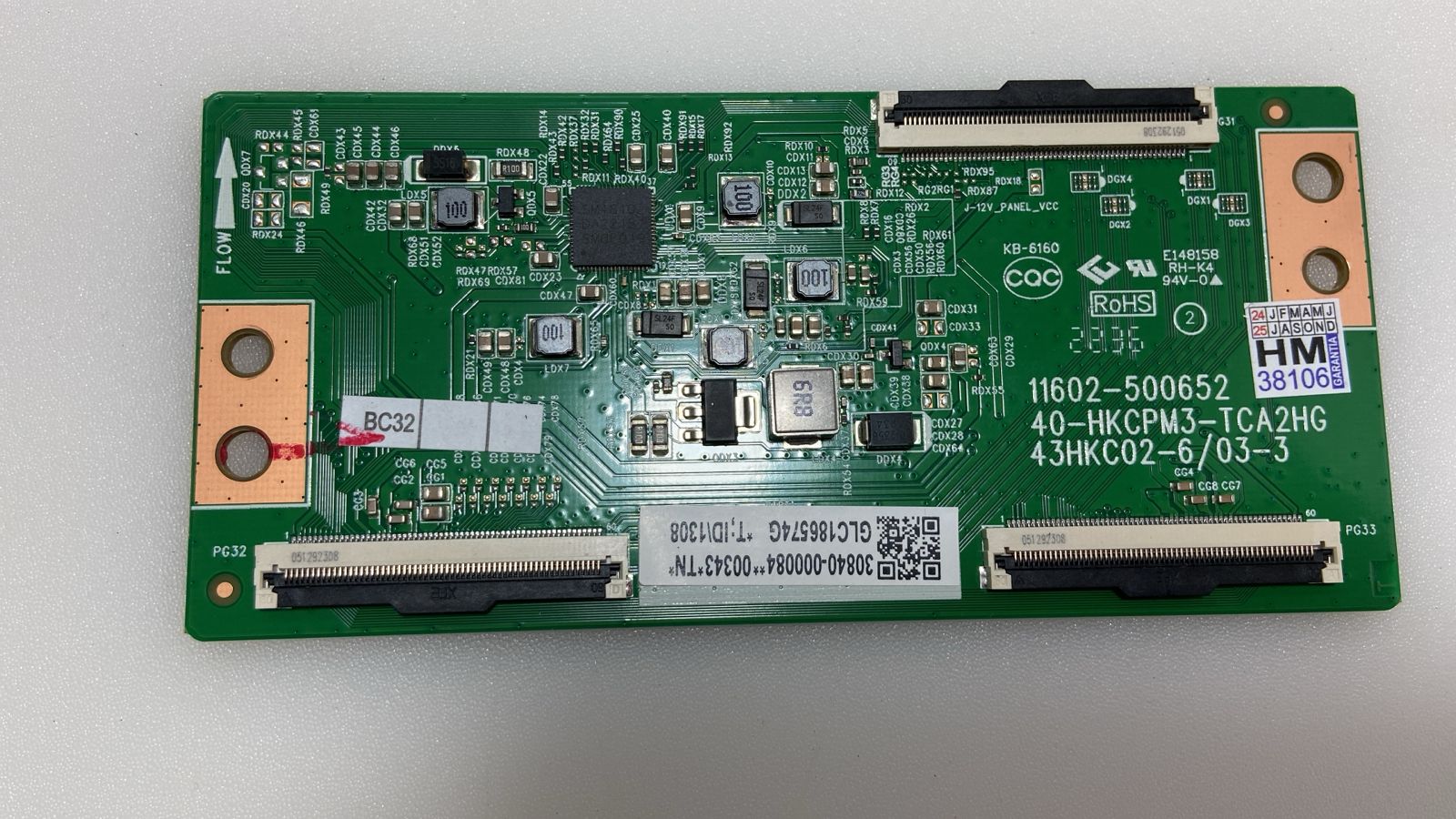 15262896534-whatsapp-image-2024-04-11-at-10-25-25.jpeg Placa T-Con Tv 43s615 | 40-Hkcpm3-Tca2hg - Imagem 1