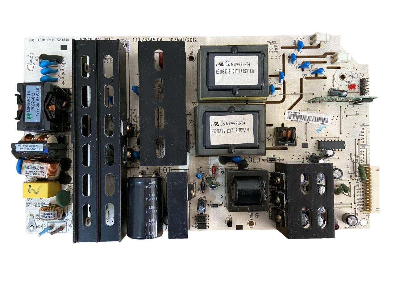 ef1f8753-dd4a-49b1-a6dc-4c65ea7eb085 Placa Fonte Tv Cce C390 / 1.10.73345.04 - Imagem 1